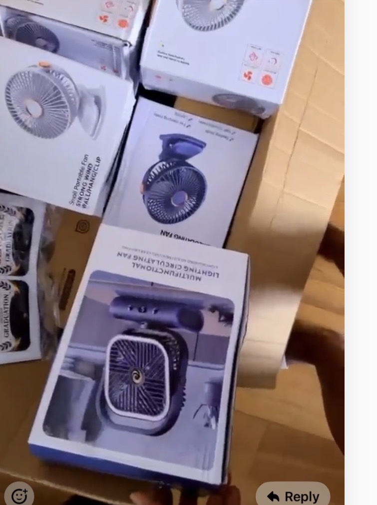 Boxed Rechargeable Fans